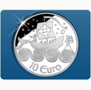 Bild: Irlands 10-Euro Silber-Gedenkmünze "St. Brendan, der Seefahrer" aus dem Jahre 2011