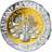 Wiener Philharmoniker 1-Unzen-Goldmünze (999,9/1000) mit reinstem Platin veredelt und in einen Feinsilber-Ring (999/1000) eingefasst